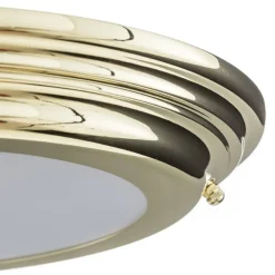 Welland IP44 LED-loftlampe, poleret messing