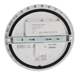Welland IP44 LED-loftlampe, poleret messing