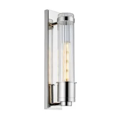 Wellington1 væglampe til badeværelset, krom, 1 lyskilde, højde 40 cm