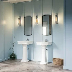 Wellington1 væglampe til badeværelset, krom, 1 lyskilde, højde 40 cm