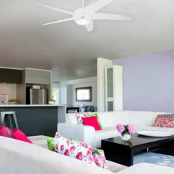 Westinghouse Bendan - Ventilator med fem vinger, hvid