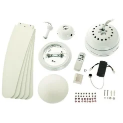 Westinghouse Bendan - Ventilator med fem vinger, hvid