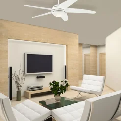 Westinghouse LED-loftventilator Bendan, hvid, støjsvag