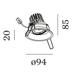 WEVER & DUCRÉ Deep Adjust indbygget 2.700K hvid