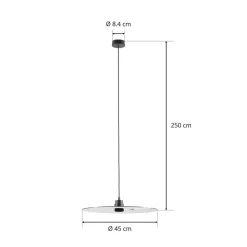 WEVER & DUCRÉ Mirro 2.0 Pendel 250 cm sort/krom