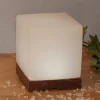 White Line Kubus saltlampe med sokkel, USB