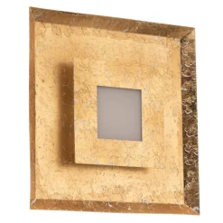 Window LED-væglampe, 32x32 cm, guld