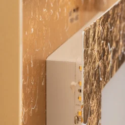 Window LED-væglampe, 32x32 cm, guld