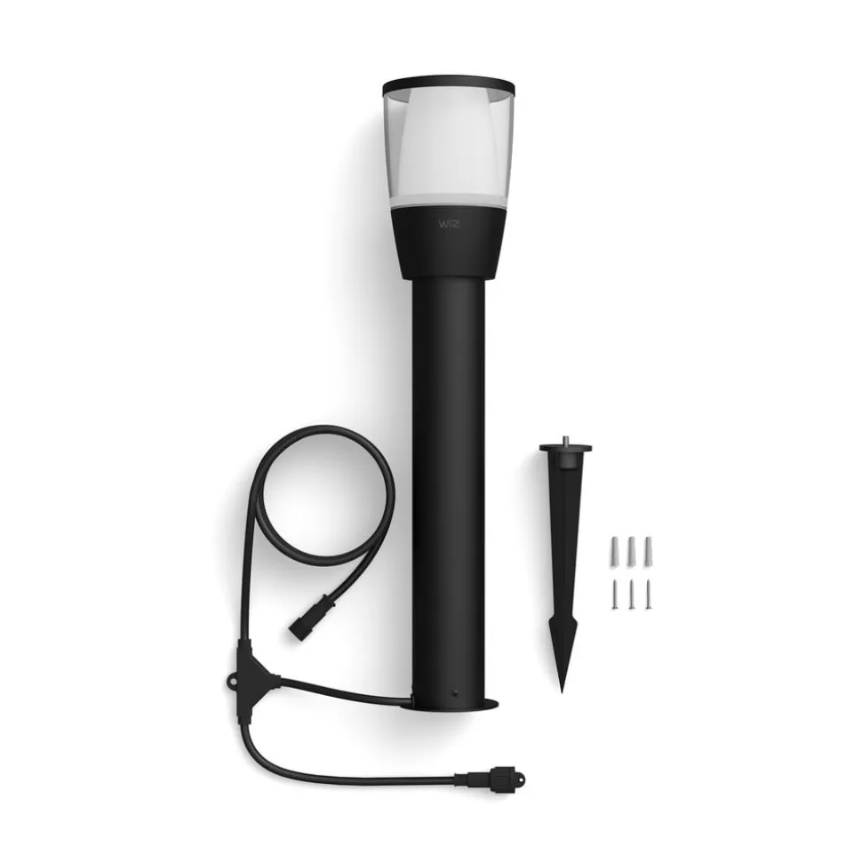 WiZ Elpas LED-gadelampe sort RGBW udvidelse