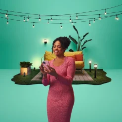 WiZ Elpas LED-gadelampe sort RGBW udvidelse