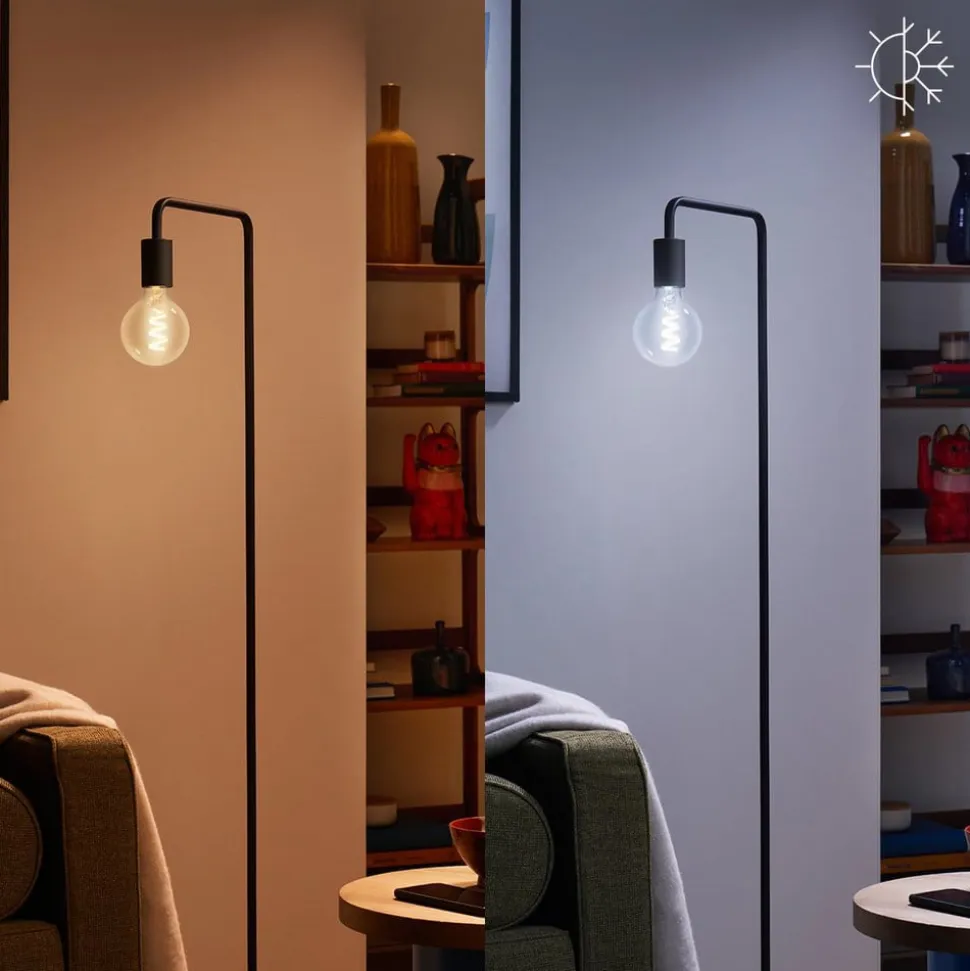 WiZ G95 LED-filamentpære globe WiFi E27 6,3 W RGBW