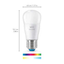 WiZ P45 LED-pære E27 4,9 W dråbeformet satineret RGBW