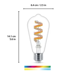 WiZ ST64 LED-filamentpære WiFi E27 6,3 W RGBW