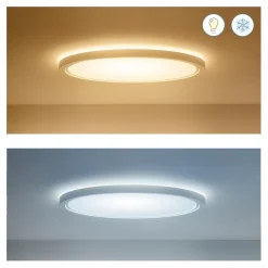 WiZ SuperSlim LED-loftslampe RGBW Ø54cm hvid