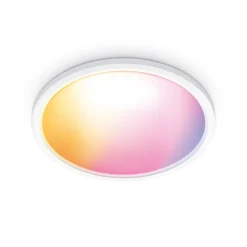 WiZ SuperSlim LED-loftslampe RGBW Ø42cm hvid
