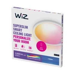 WiZ SuperSlim LED-loftslampe RGBW Ø42cm hvid