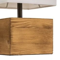 Woody bordlampe med træfod, 12 cm x 12 cm