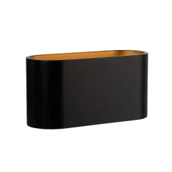 Xera væglampe, oval, sort