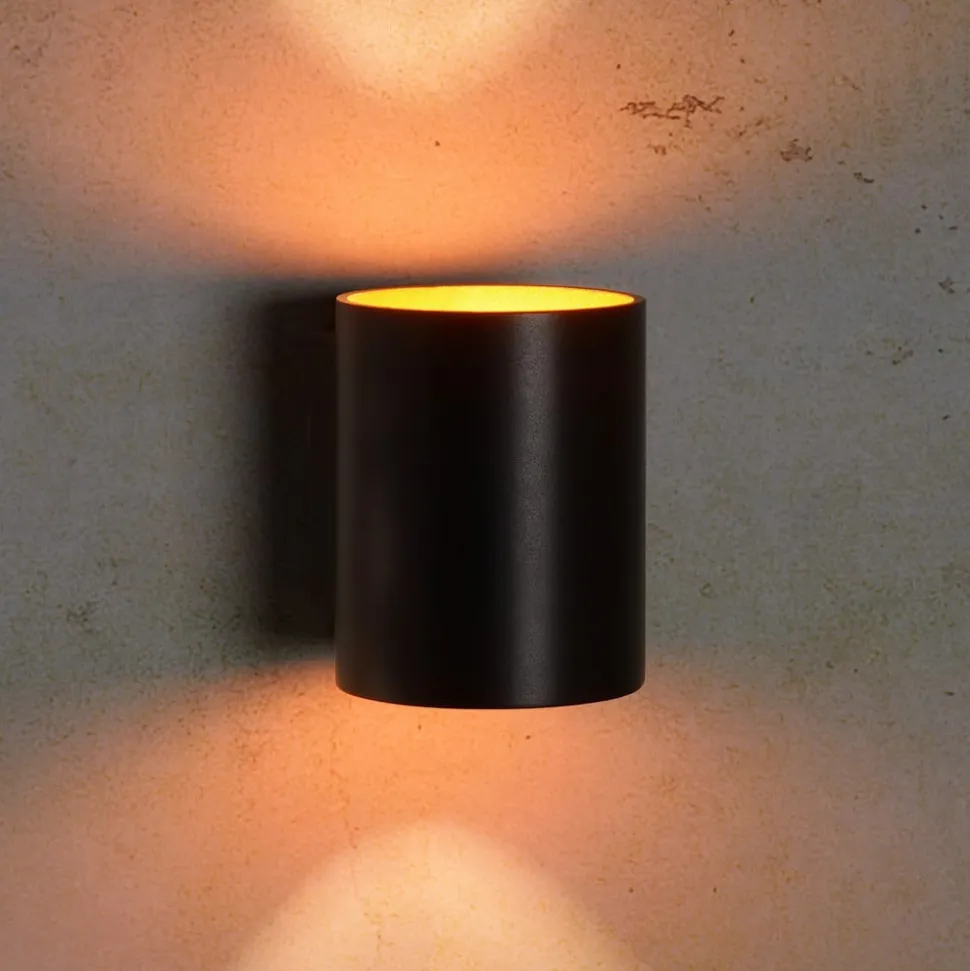 Xera væglampe, sort, Ø 8 cm, up/downlight, aluminium