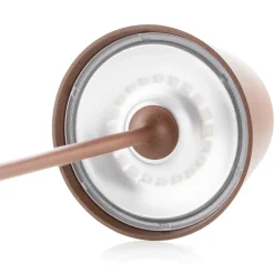 Zafferano Poldina LED-bordlampe med genopladeligt batteri, mat, brun