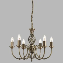 ZANZIBAR imponerende lysekrone m. 6 pærer