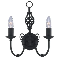 ZANZIBAR sort væglampe