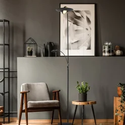 Zenith LED-gulvlampe, læselampe, CCT, metal, sort