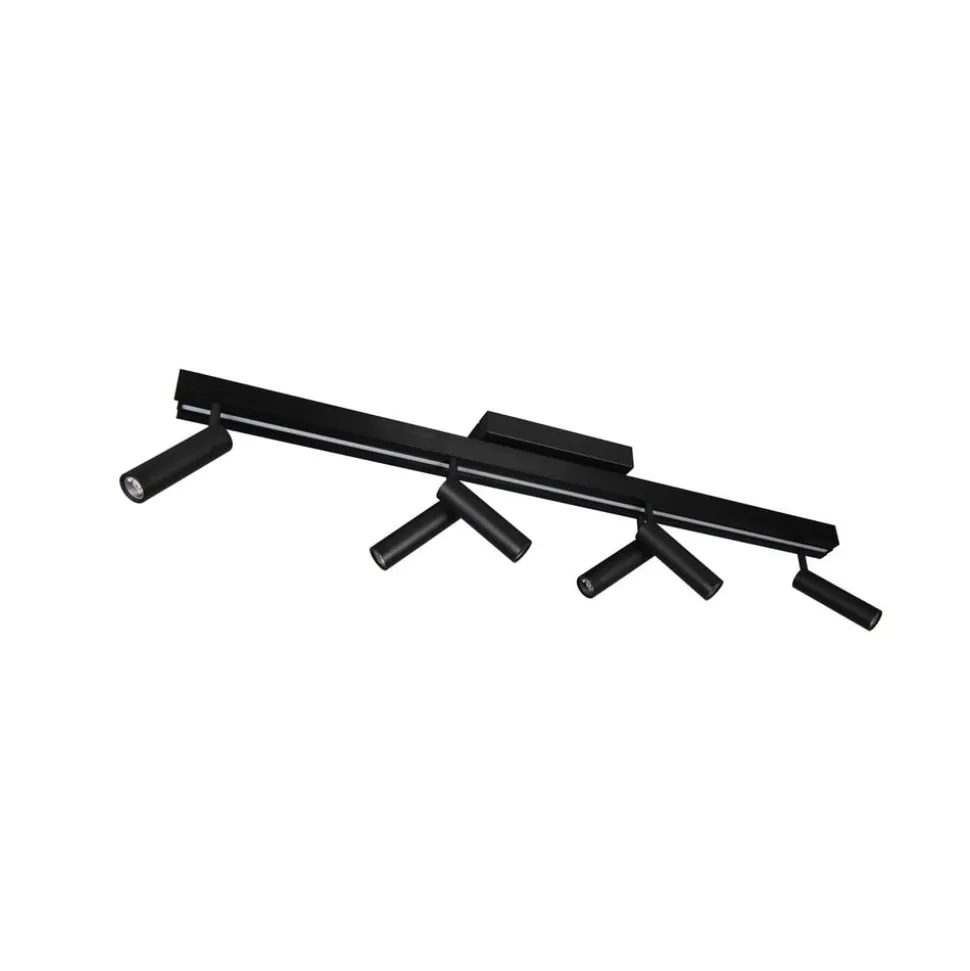 Zeno LED-spot, 6 spots, mat sort, metal