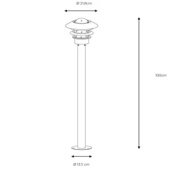 Zico pullertlampe af aluminium, sort