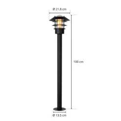 Zico pullertlampe af aluminium, sort